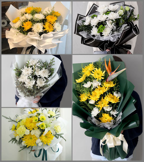 山东青岛平度市旧店镇后刘家村白事花束代送